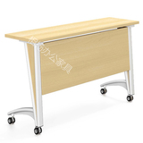 带脚轮移动高档培训台折叠桌台式长条桌条形台可折叠可组成会议台