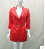 慕妮雅MLY6TW111专柜正品时尚修身系带秋季新款七分袖风衣外套女