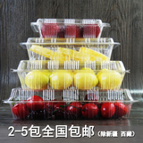 一次性透明水果糕点盒半成品菜盒寿司盒特大中小一深白色透明盒