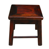 鲁艺红木家具正宗老挝红酸枝正方形小凳子交趾黄檀经典款保真正品