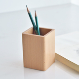 日式复古实木笔筒 创意时尚多功能木质笔筒办公桌摆件桌面收纳盒
