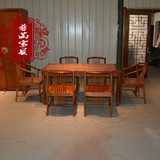 尊菡新中式刺猬紫檀实木餐桌餐椅红木花梨木京瓷苏梨实木餐桌家具