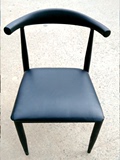 餐椅 牛角椅 铁艺休闲咖啡厅软包沙发椅火锅店椅子背靠办公电脑椅