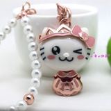 威妮华kitty猫汽车钥匙扣 可爱猫咪女王钥匙圈韩国创意礼品挂件