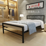 铁艺床双人床1.5米1.8米时尚婚床铁床单人床1.2米白色公主床铁床