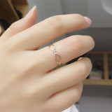 新款简约个性波浪形彩金指环戒指女不掉色食指中指尾戒百搭防过敏