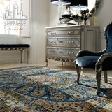 伊兹尼克土耳其原装进口波斯地毯蓝色欧式新古典美式乡村北欧客厅