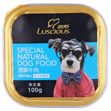 路斯铝盒罐头全犬种—原味牛肉100gX6/盒 泰迪金毛贵宾湿粮狗零食