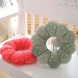 创意甜甜圈花朵毛绒坐垫纳米泡沫粒子多功能美臀坐垫护颈枕靠枕