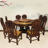 仿古红木家具特价非洲檀香实木餐桌圆桌豪华如意檀香客厅餐桌椅