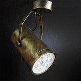 怀旧LED吸顶轨道射灯9W12W复古欧美式古铜色服装店仿古明装筒灯