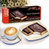 【临期特价】法国LU原装进口黑巧克力饼干150克/盒 整箱12盒包邮