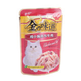 伊纳宝特价猫零食 金味道猫湿粮猫罐头妙鲜封包鸡小胸肉+牛肉60g