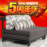 多功能布艺可折叠沙发床1.8 1.2 1.5米实木沙发床单双人拆洗包邮