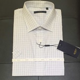 罗蒙 专柜正品新款男式短袖衬衫 清爽格子100%全棉6E52296 特卖