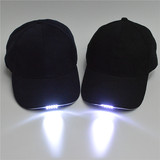 户外安全灯帽LED灯发光钓鱼帽子夜钓垂钓帽露营夜用照明棒球帽黑