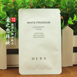 韩国正品 HERA/赫拉高效美白保湿泡沫洗面奶4ml 小样洁面乳膏新版