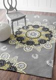 赏饰家 高档手工织造欧式地垫 卧室客厅茶几垫植物花卉图案地毯