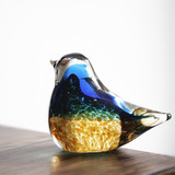 彩璃 原创手工艺术玻璃琉璃工艺品家居装饰小摆件 梦幻彩色小鸟