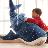 大号鲸鲨毛绒玩具 大鲸鱼布娃娃靠垫 卡通鲨鱼蓝鲸儿童抱枕公仔
