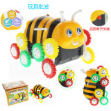 小蜜蜂翻斗车玩具批发电动玩具车越野车自动翻转创意地摊儿童玩具