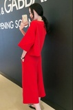 2016春装韩国时尚靓丽阔腿裤子休闲套装韩版女装