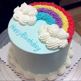 S.cake彩虹生日蛋糕/动物奶油/儿童创意可爱6寸8寸10寸
