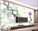 欧式现代简约蒲公英壁纸3d无缝无纺布墙纸4D客厅电视背景墙5D壁画