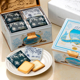 日本进口北海道白色恋人黑白巧克力夹心饼干36枚铁盒 送女友