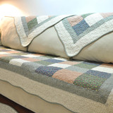 新品 北欧宜家拼布全棉布艺 夏季四季实木皮沙发防滑沙发垫坐垫