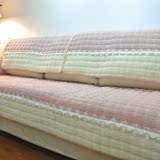 新品 粉色简约现代纯色组合加厚毛绒秋冬防滑沙发垫坐垫靠背巾