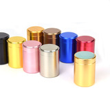 宛清 迷你金属茶叶罐 钛铝合金茶盒 不锈钢密封包装罐 便携存储