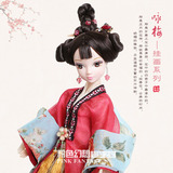 中国古装洋娃娃玩具正版可儿娃娃挂画系列9058咏梅女孩玩具