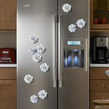 家居贴饰创意田园陶瓷花朵冰箱贴墙贴装饰强力立体冰箱磁贴留言贴