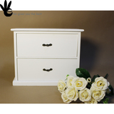 天天特价2016收纳盒抽屉式多层储物柜整理实木白色欧式复古首饰盒