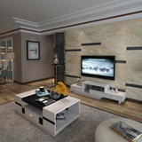 简约现代电视柜伸缩板式茶几组合套装客厅小户型地柜电视机柜家具