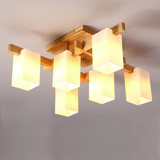 中式创意LED实木客厅灯 北欧原木餐厅灯温馨日式卧室榻榻米吸顶灯