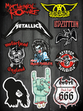 整版 乐队贴纸 Metallica Motorhead 吉他贴纸 防水箱贴 摇滚贴纸