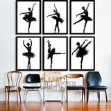 芭蕾舞女孩 现代简约装饰画舞蹈教室书房学校玄关客厅餐厅壁挂画