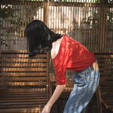 2016夏季新款韩国纯色宽松显瘦一字领露肩短袖针织衫薄款上衣女潮