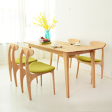 实木餐桌椅组合北欧餐桌日式小户型白橡木简约长方形饭桌宜家家具