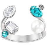 韩国正品代购 Swarovski 施华洛世奇 16新款蓝色水晶珍珠开口戒指