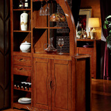 也美 现代中式 实木储物柜餐厅装饰柜展示柜酒柜间厅柜子家具美式