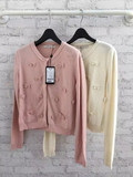 专柜正品NK5S-D1020 ON&ON安乃安 韩版粉色蝴蝶结气质针织开衫