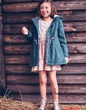 代购【英国MiniBoden正品新款】16秋冬 女童 加绒连帽夹棉外套2色