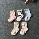 儿童袜子婴儿袜男童女童袜春秋冬季宝宝纯棉短袜中筒袜0-3岁