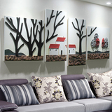 沙发背景墙画挂画装饰画客厅现代简约无框画抽象画创意壁画组合画