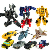 变形玩具金刚4 迷你小汽车黄蜂擎天机器人男孩模型玩具蒙巴迪正版
