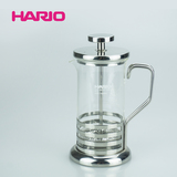 日本hario咖啡壶不锈钢法压壶家用耐热玻璃法式滤压壶冲茶器300ml