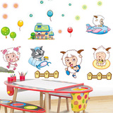 卡通动画喜羊羊可爱动物墙贴画儿童房装饰宝贝卧室贴纸幼儿园布置